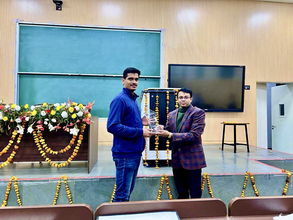 Mr. Akhil Alexander awarded the best poster